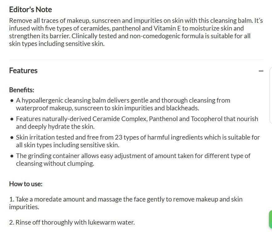 celimax dual barrier purifying cleansing balm