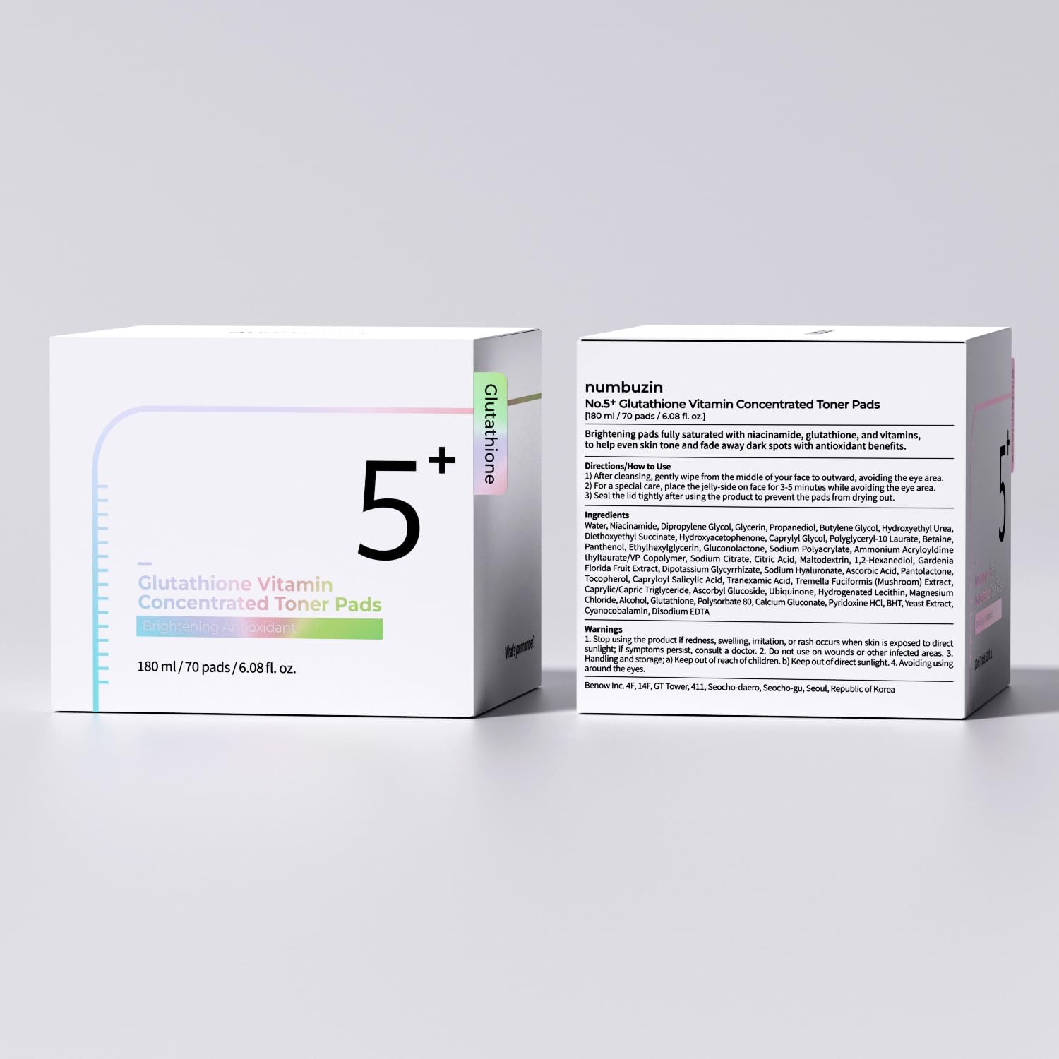 Numbuzin No. 5 Vitamin-Niacinamide Concentrated Pad (70 Pads)