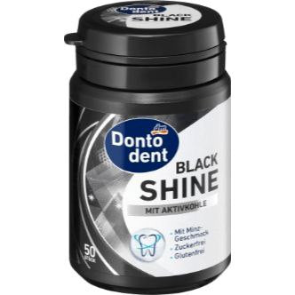 Dontodent Chewing gum Black Shine with Activated Carbon