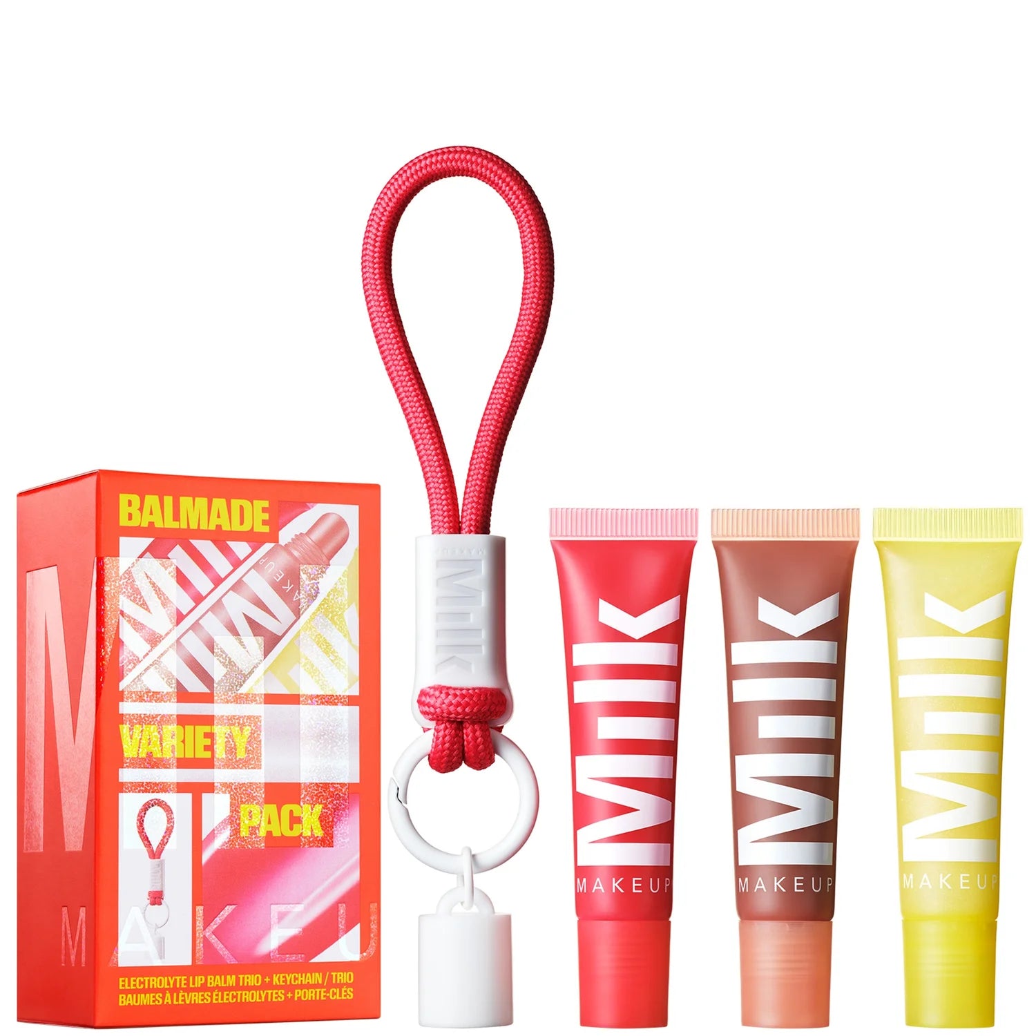 Milk Makeup Balmade Variety Pack Hydrating Lip Balm & Keychain Gift Set
