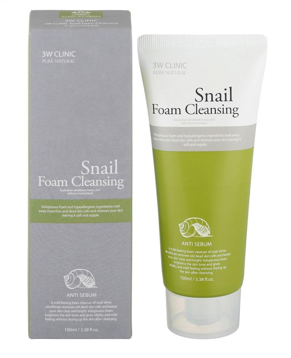 غسول رغوي بخلاصة الحلزون من ثري دبليو كلينيك