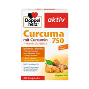 Doppelherz active Curcuma 750 with curcumin + vitamin D3 1000 IU