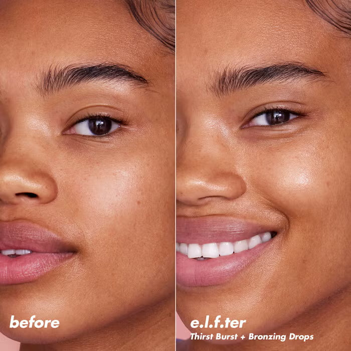 قطرات تسمير البشرة من إلف سكين، لون ذهبي نقي