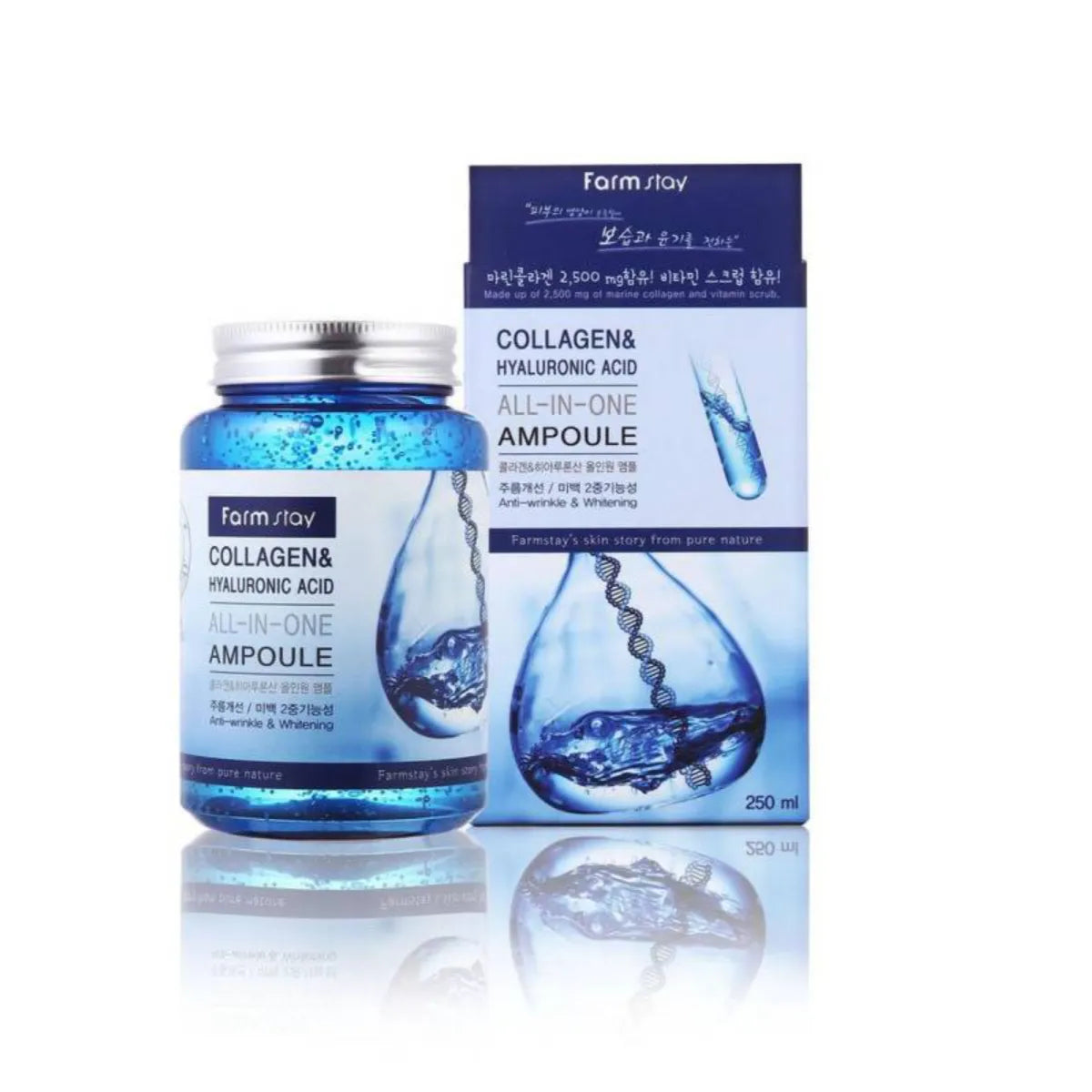 Farmstay, Collagen & Hyaluronic Acid, All-In-One Ampoule