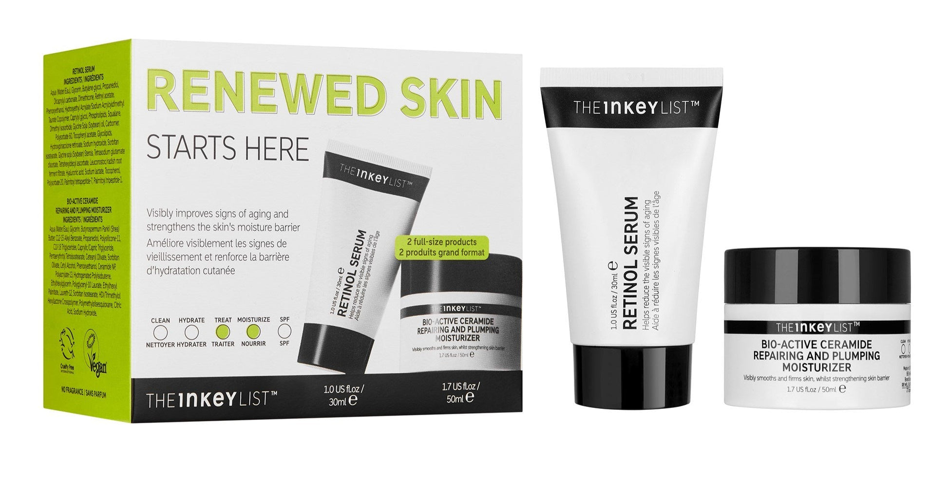 The Inkey List Renewed Skin Starts Here set