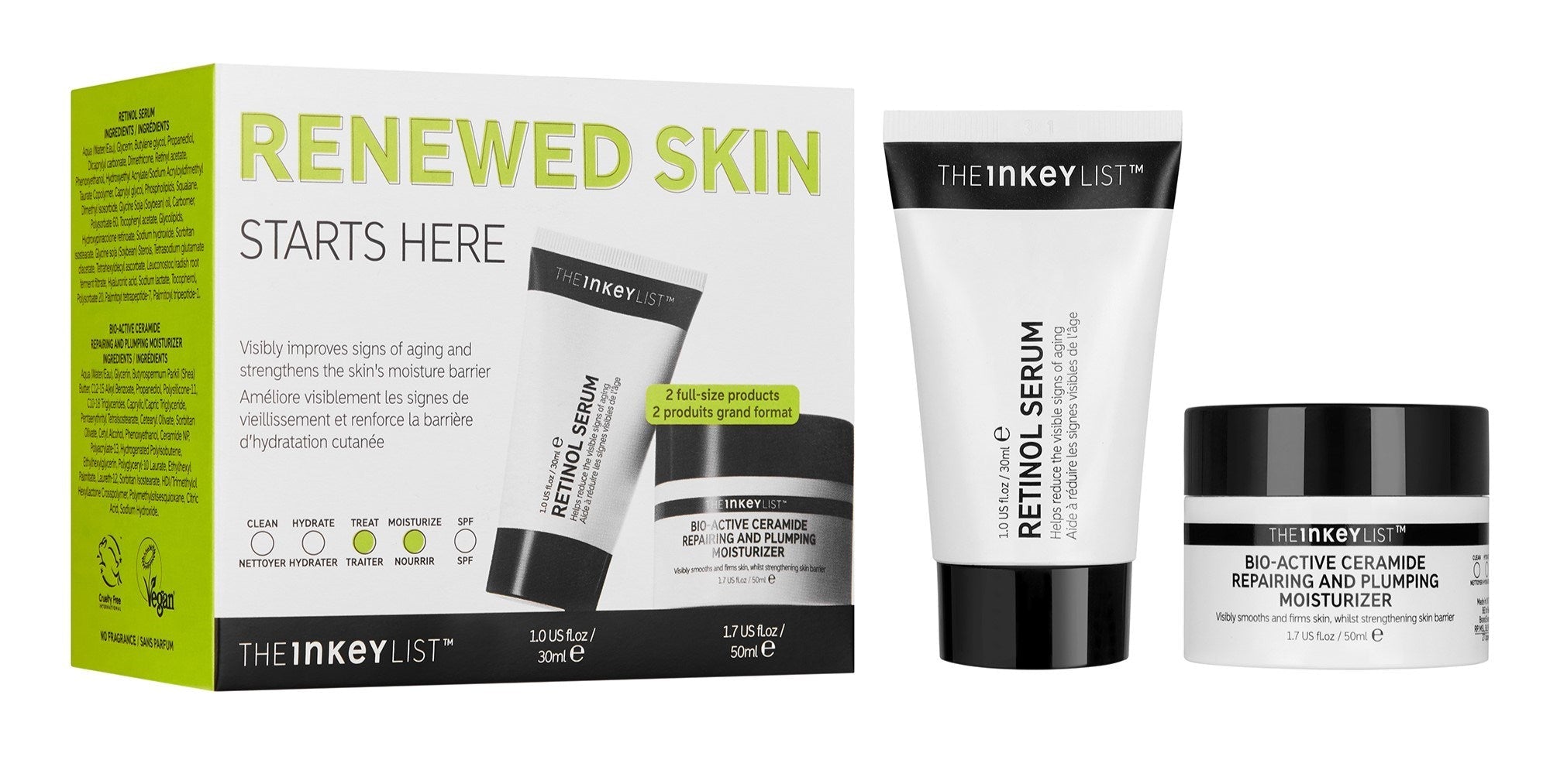 The Inkey List Renewed Skin Starts Here set