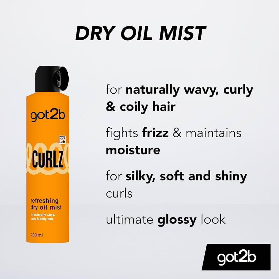 Got2b Curlz رذاذ الزيت الجاف المنعش
