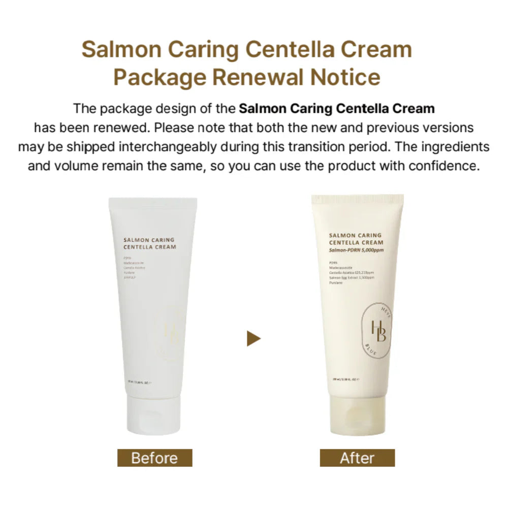 HEVEBLUE Salmon Caring Centella Cream ( New Version )