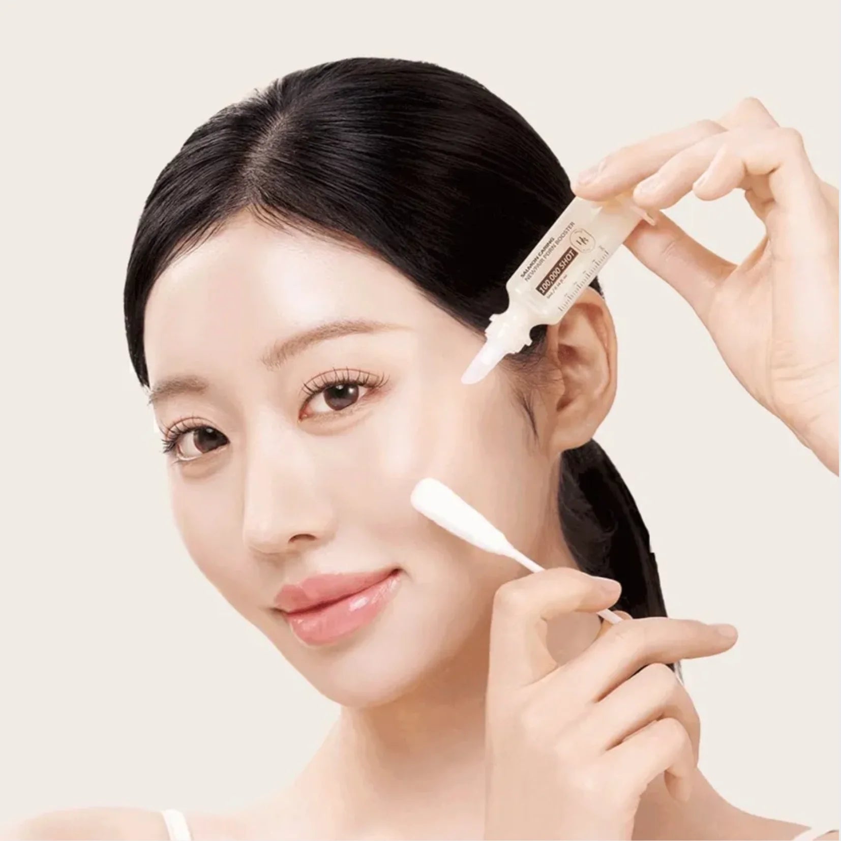 HEVEBLUE Salmon Caring Newpair PDRN Booster 100,000 Shot Essence