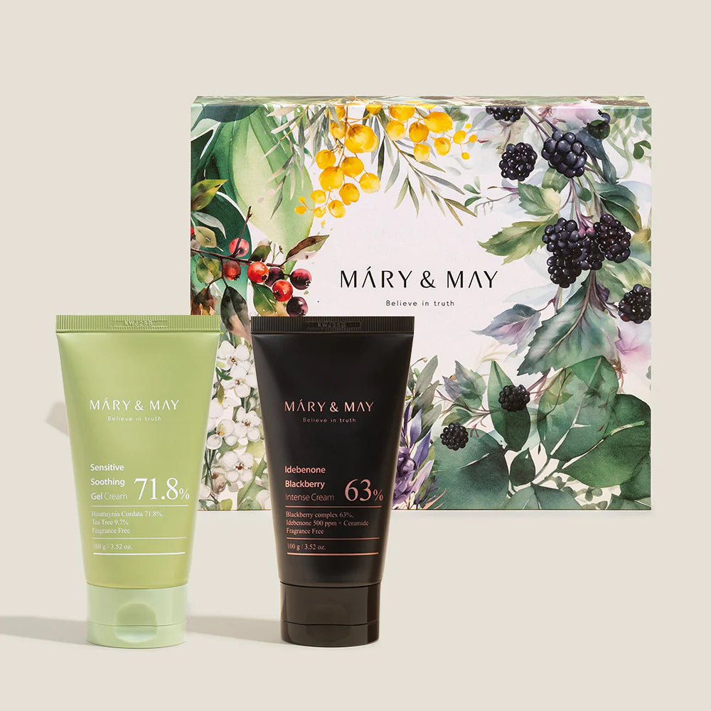 Mary and May Soothing Gel Cream+Idebenone Blackberry Cream Duo Set