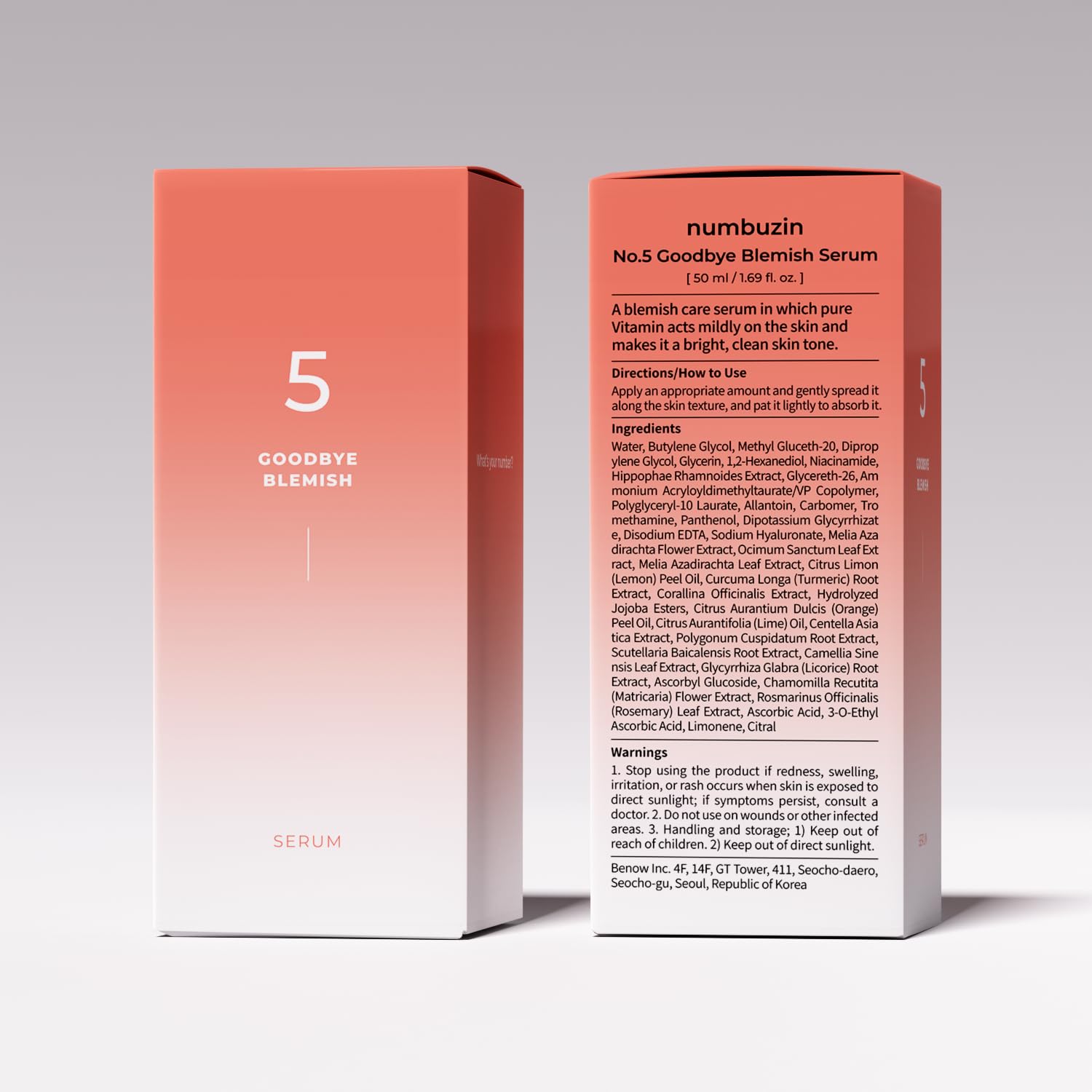 Numbuzin No.5 Goodbye Blemish Serum