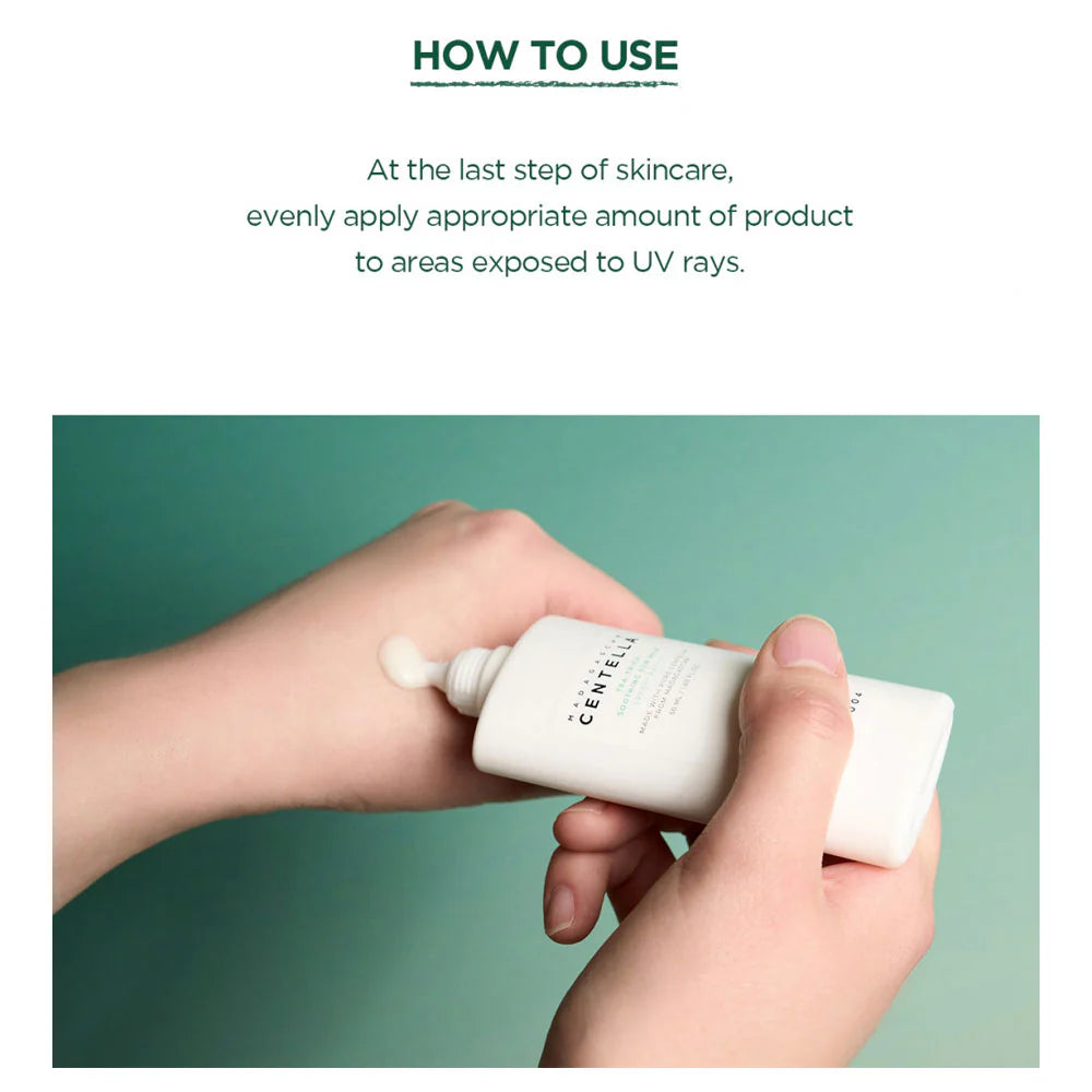 حليب SKIN1004 المهدئ من الشمس بخلاصة شاي سنتيلا مدغشقر وتريكا