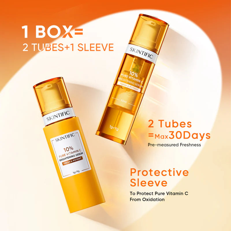 SKINTIFIC 10% Pure Vitamin C Brightening Serum Set