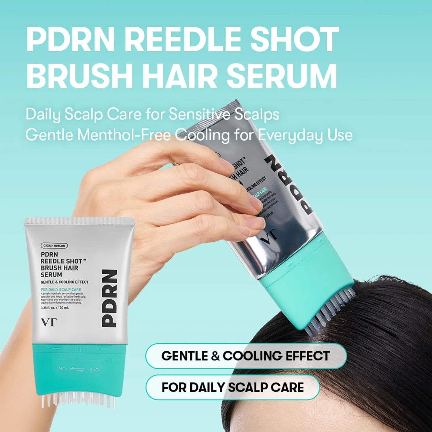 VT Cosmetics PDRN Reedle Shot Brush Hair Serum