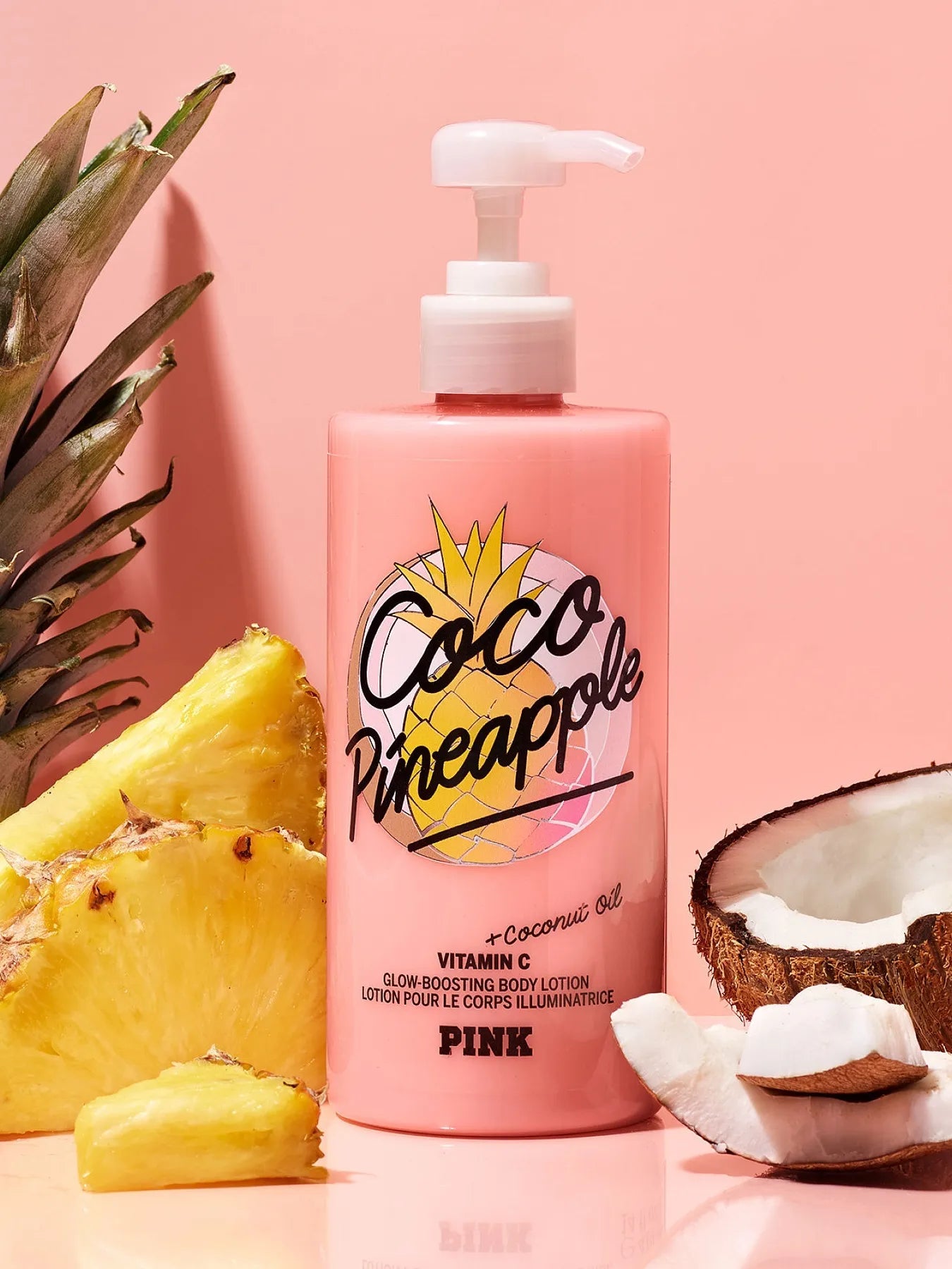 Victoria's Secret PINK Coco Pineapple Glow-Boosting Body Lotion with Vitamin C