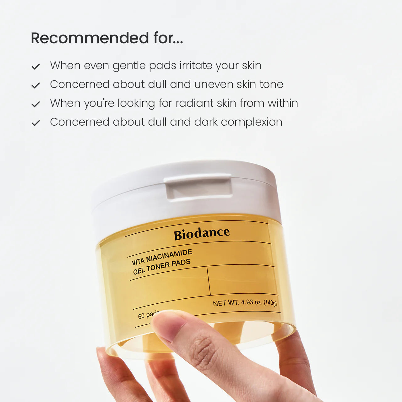 Biodance Vita Niacinamide Gel Toner Pads