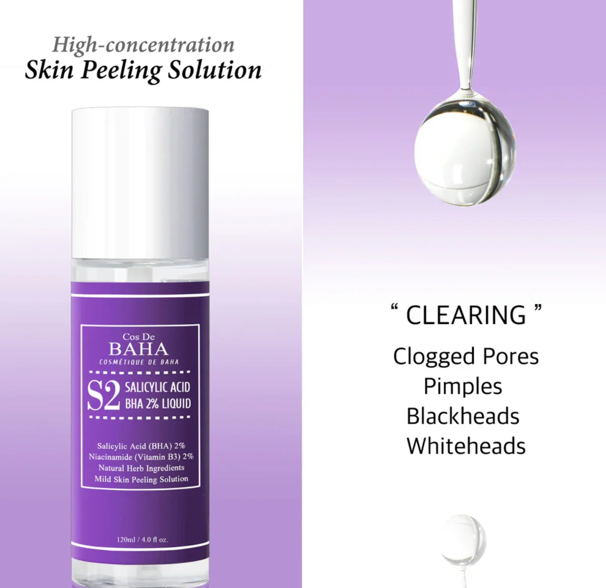 Cos De BAHA S2 Salicylic Acid BHA 2% Liquid