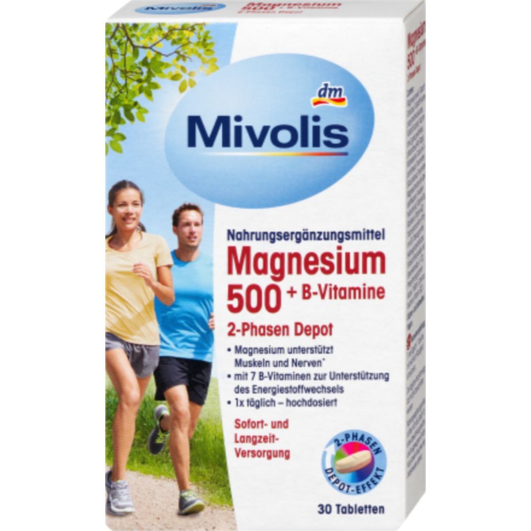 Mivolis Magnesium 500 + B vitamins 2-phase depot 30 Tablets