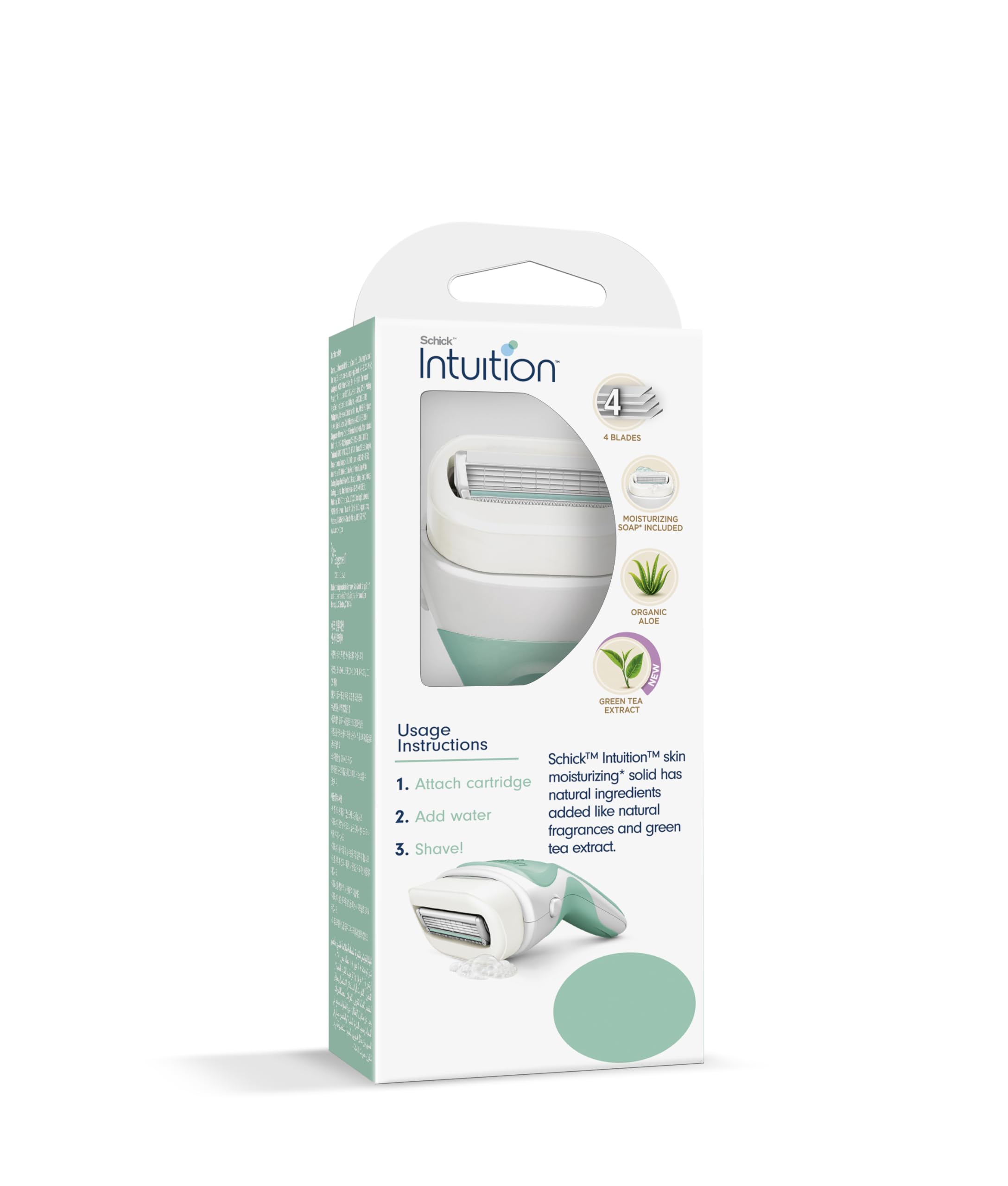 INTUITION Schick Sensitive Care Kit with Organic Aloe and Green Tea Extract