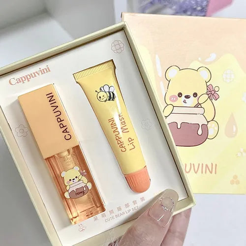 Cappuvini Honey Lip Oil & Lip Mask Set