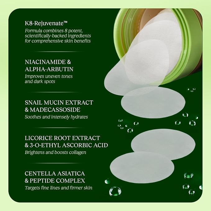 JIYU Toner Pads For Dark Spots Wrinkles & Dull Skin