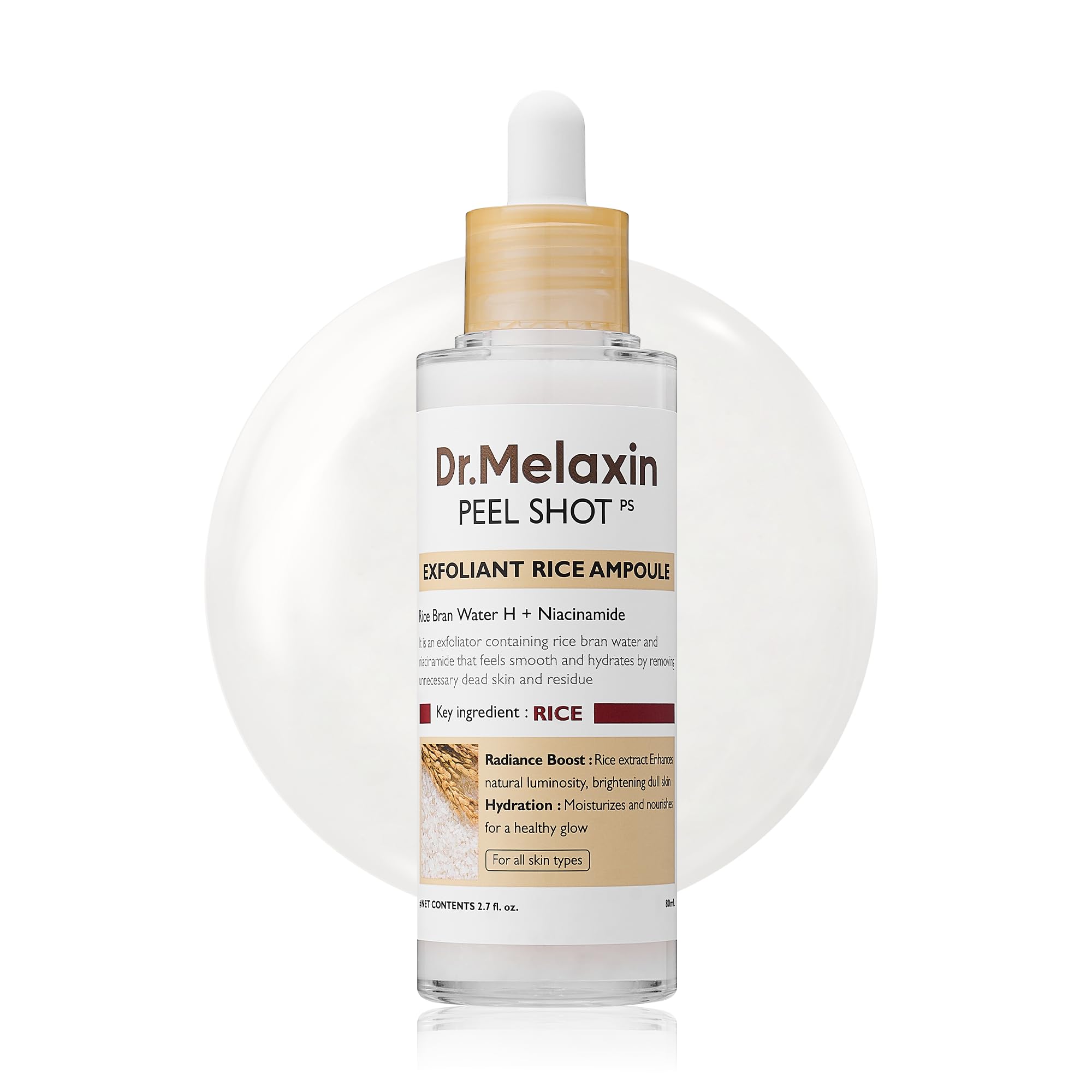 Dr.Melaxin Peel Shot Exfoliant White Rice Ampoule
