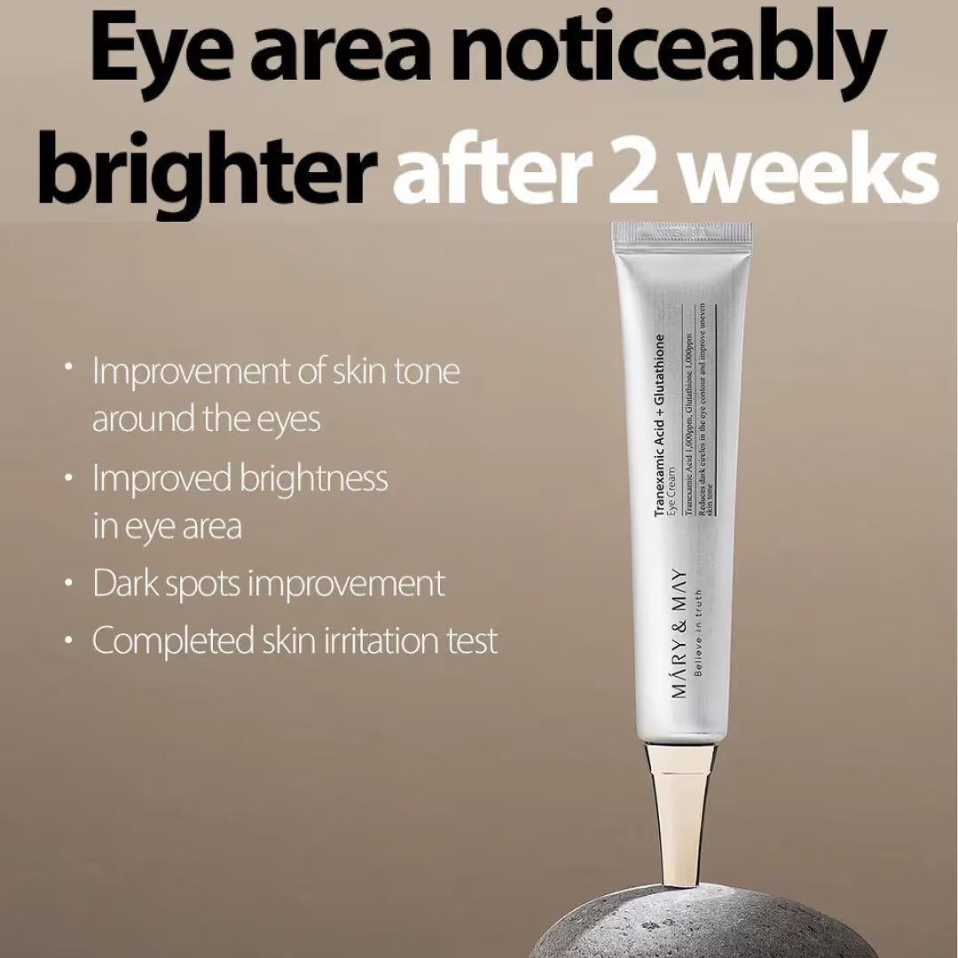 كريم العين ماري آند ماي بحمض الترانيكساميك والجلوتاثيون