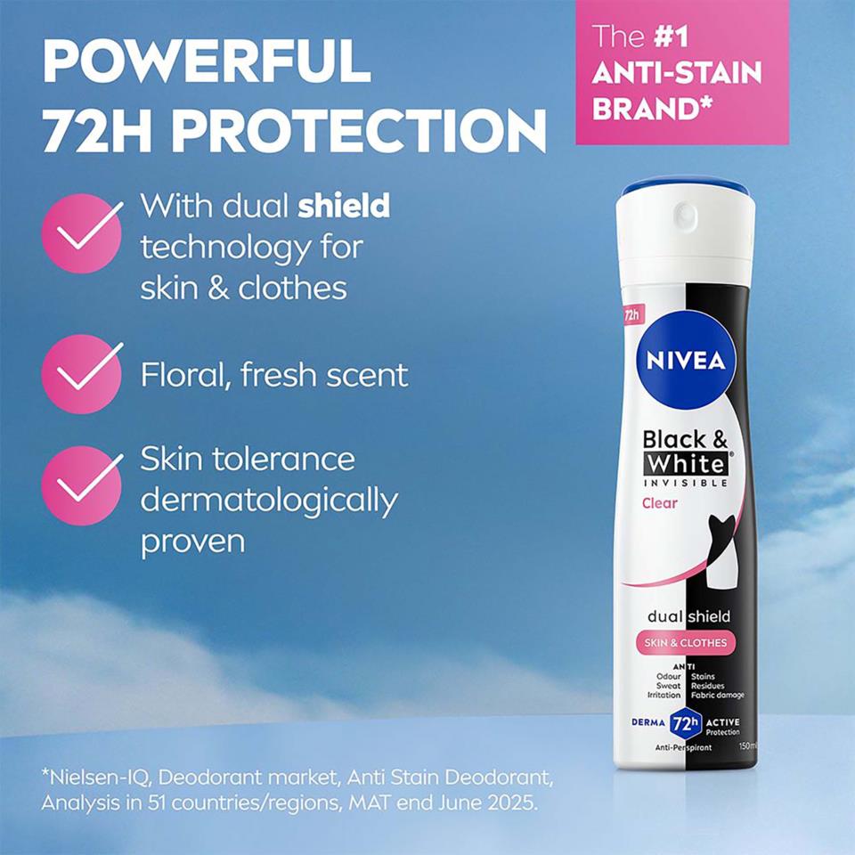 NIVEA Invisible Black & White Clear Antiperspirant Spray