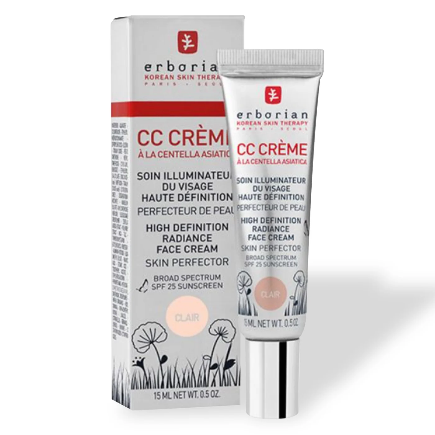 Erborian CC Cream Clair Buildable Tinted Color Corrector with SPF25